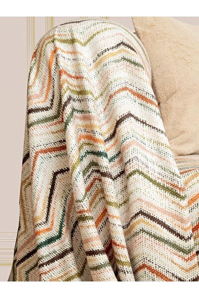 Latuda Concept Калъф за диван Softmicro с шарка на зигзаг - 180x300 см, кремав, завивка и одеяло за диван