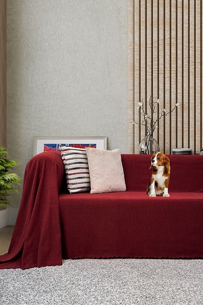 Latuda Concept غطاء مقعد وسرير أريكة من الألياف الدقيقة مقاس 175 × 300 - مزدوج الجوانب غير قابل للانزلاق، أحمر كلاريت