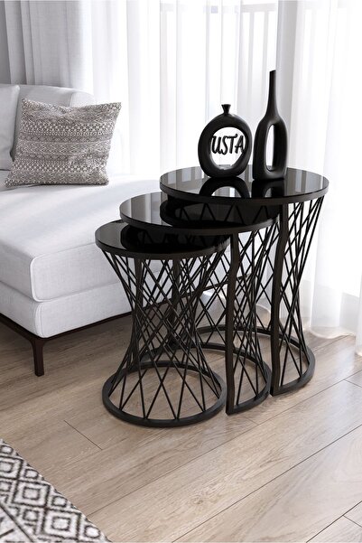 usta mekan Hasır Telli Model Siyah Metal Zigon Siyah Cam