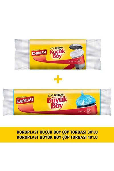 Koroplast X1 Small Size Garbage - 30 Pieces Large Size Garbage Bags - 10 Pieces