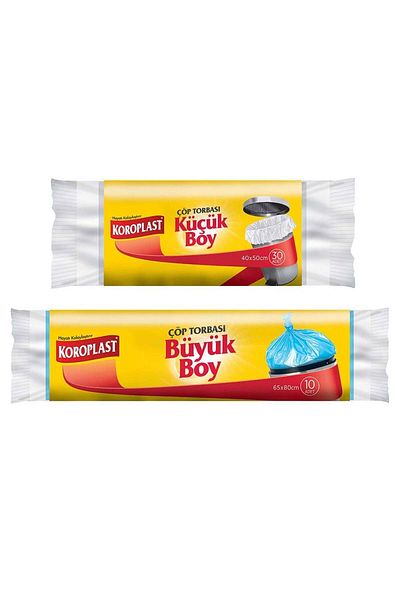 Koroplast X1 Small Size Garbage - 30 Pieces Large Size Garbage Bags - 10 Pieces