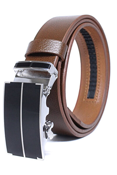 Livize Cureaua clasică pentru bărbați din piele de bivol fără găuri, cu catar...