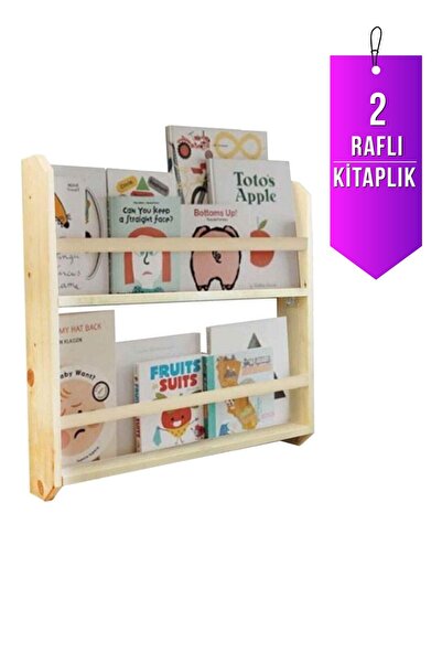 Loolpi Home Montessori Kitaplık Doğal Ahşap Çok Amaçlı Raflar