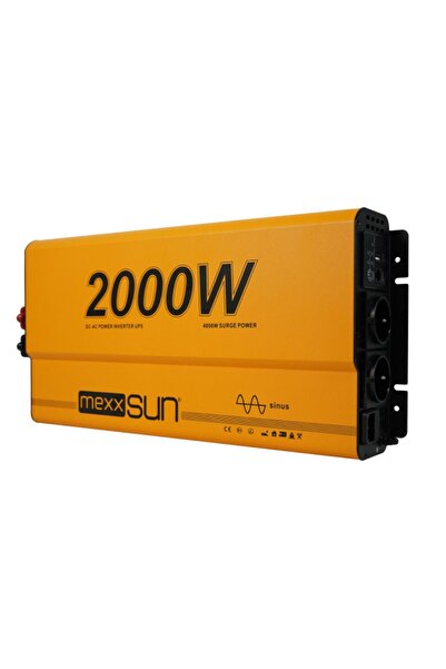 MEXXSUN 12v Volt - 2000w Watt Ats Ups Şarjlı Tam Sinüs Inverter ( Ekranlı )