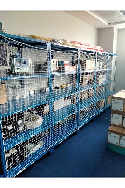 uzman güvenlik filesi raf filesi 2x5m (4cm göz aralıkları) raf koruma filesi raf emniyet filesi