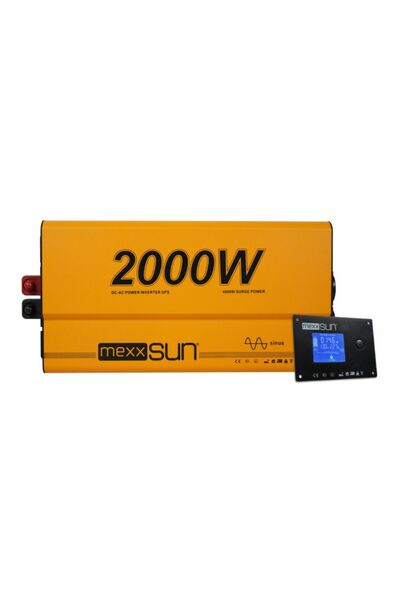 MEXXSUN 12v Volt - 2000w Watt Ats Ups Şarjlı Tam Sinüs Inverter ( Ekranlı )