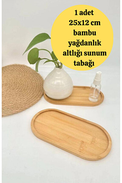 BRE HOME 1 Adet Gerçek Ithal Bambu 25x12 Cm Oval Model Yağdanlık Sirkelik Sab...