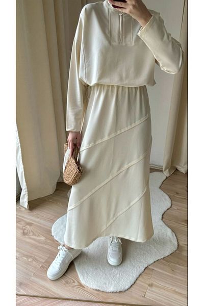 bergibo Quality Two Yarn Sweat Skirt and Top Suit Set