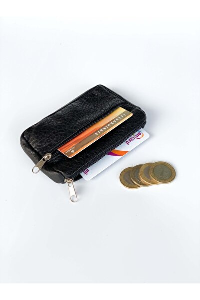 Deribag عملة سوداء من الجلد الطبيعي للجنسين