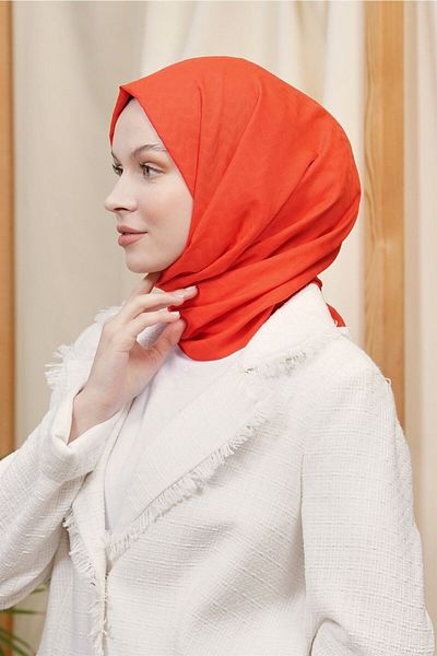 Loryan Cotton Jacquard Patterned Shawl - Kayla Coral