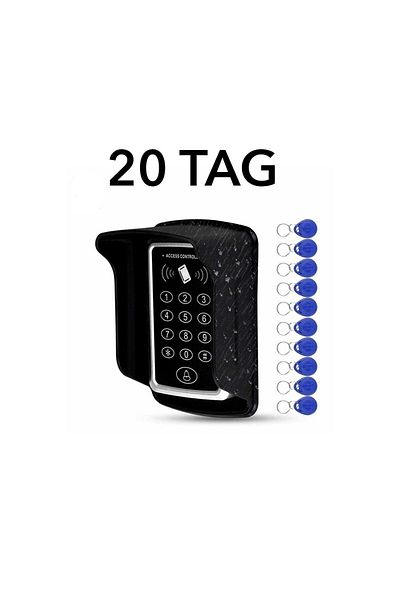 SONEX Waterproof RFID Password Door Lock - Card Access Control System, 20 Proximity Keychains