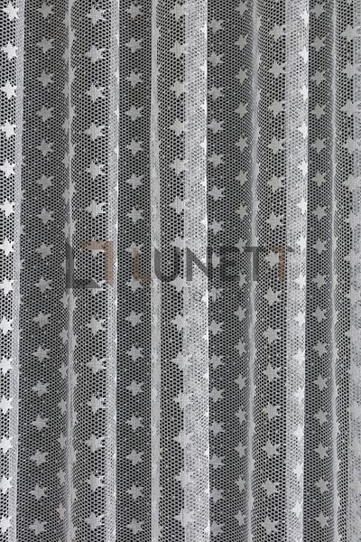 LUNETT HOME Ready to Use 1X2 Tule Curtain with Small Star with Seary Battery