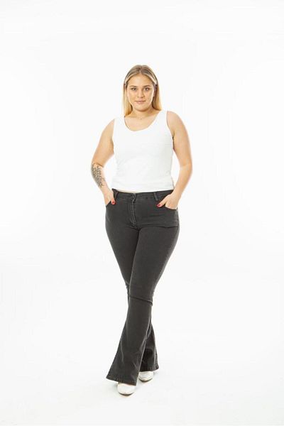 SERRA BÜYÜK BEDEN WOMEN'S LARGE SIZE SPANISH TROUSERS