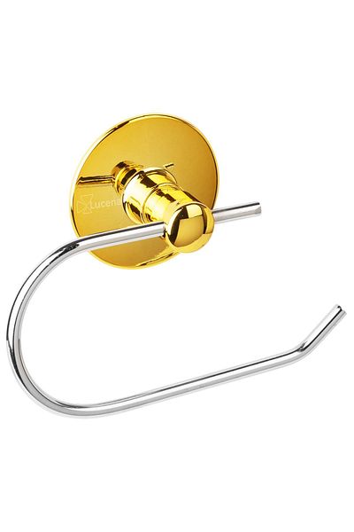 Lucena Gold Chrome Toilet Paper Holder - Bathroom Toilet Paper Holder Without Cover