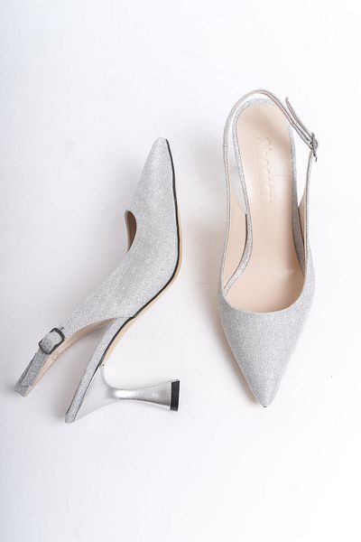 Shoesers Glittered Stone Covered - Ankle Strap Women's Heeled Shoes