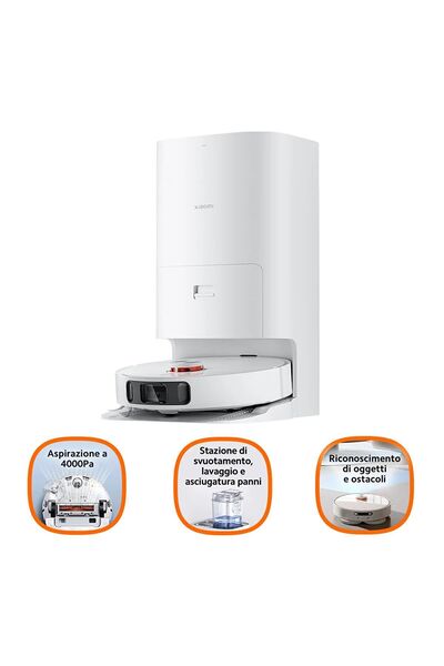 Xiaomi X20 pro 7000pa akıllı otomatik mop yıkama-kurutma Robot Süpürge - Beyaz