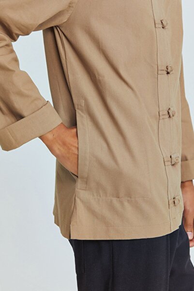 Clandestino Πουκάμισο Taba Bohemian - Λεπτομέρεια με κουμπί