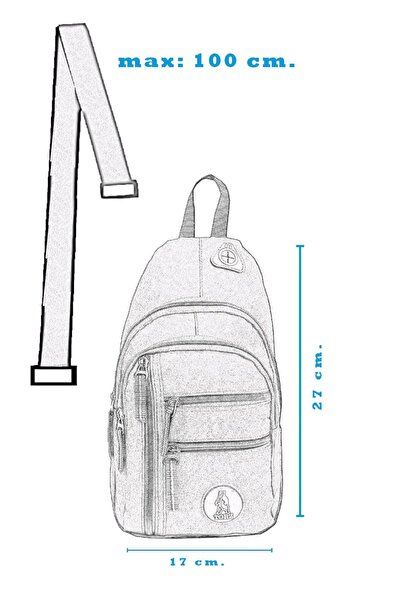 Torz Linen Men's Crossbody Bag Waterproof Chest Bodybag Backpack with Headphone Outlet