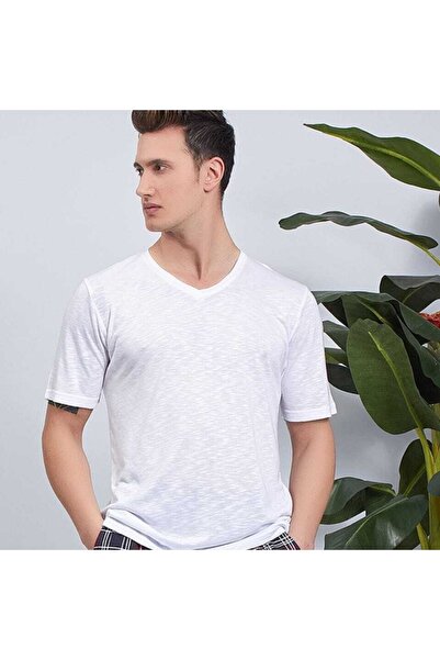 Moda Clubu Tricou cu decolteu în V Filamlı pentru bărbați