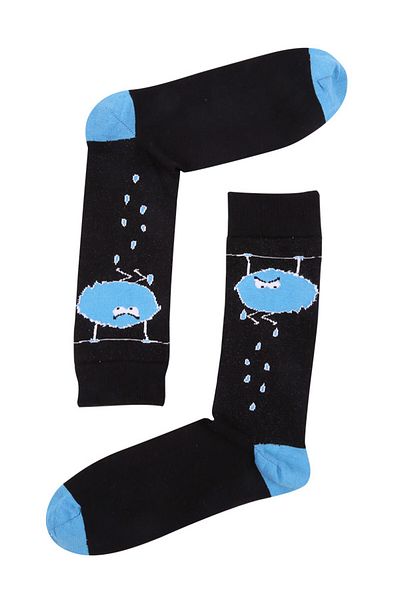 The Socks Company Ανδρικές μαύρες κάλτσες 15kdcr141e-μαύρες
