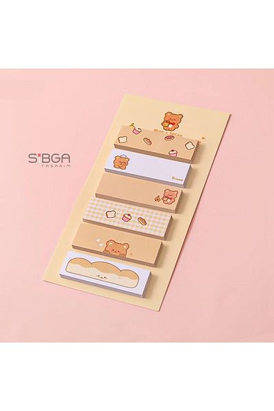 sibga tasarım Colorful Postit for Children Post-it Post It.Bookmark Bookmark Sticker Note Paper Paper 120 Sheets