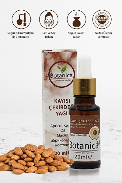 botanica زيت نواة المشمش من برونوس أرمينكا - 20 مل لتطويل الشعر والعناية بالبشرة