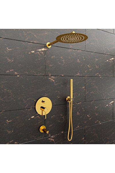 Fause Tam Ankastre Duş Seti Adonis Altın Fau107-g
