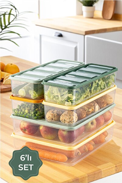 Vienev Plastik 6Lı B Buzdolabı Düzenleyici 2X (3,5 Litre) 4X(1,65 Litre) 6 Pa...