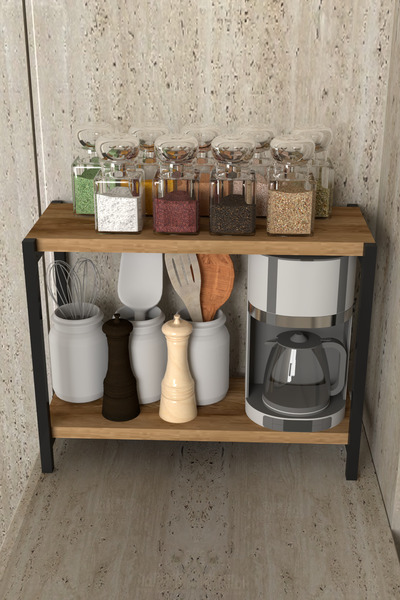 AJU Tezgah Üstü Raf Masaüstü Ayaklı Organizer Mutfak Banyo Düzenleyici Bahara...