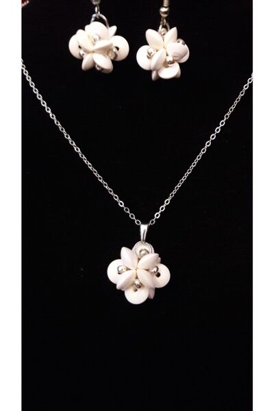 Burhan Yücel Lületaşı Burhan Yücel Lüle Taşı Rüzgar Gülü Kolye Küpe Takımı