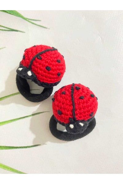 Kadın Girişimciler Atölyesi Ladybug Amigurumi Organic Handmade 2-Piece Rubber Buckle