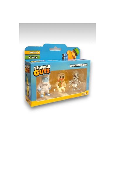 Giochi Presiozi Stumble Guys Series 1 - مجموعة شخصيات صغيرة ثلاثية الأبعاد 3 قطع Frost Yeti Gingerbread Hatchling - 5 سم