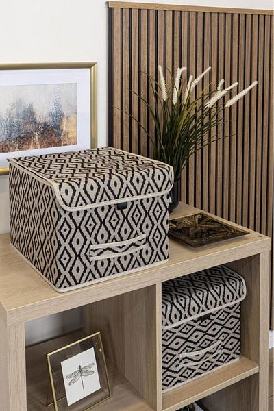ALAS منظم أرفف صغير من Bohe - متعدد الأغراض، سهل التركيب، صندوق بغطاء 30x30x23