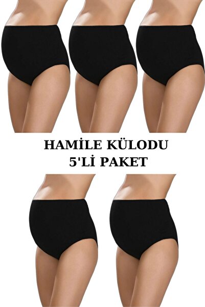 marmara qumasch Pack of 5 Black High Waist Recovery Maternity Pillow Panties ...