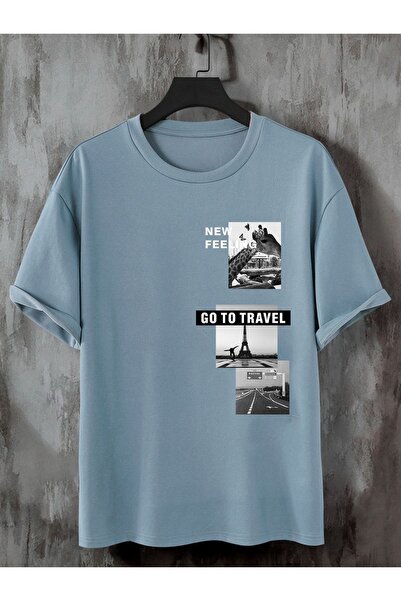 TKSTORE Unisex 'Go To Travel' Printed T-Shirt