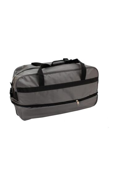 ESCAPE 203 Gray Two-Wheel Checked Travel Bag