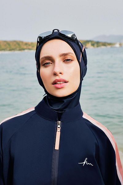 Haşema Esila H-Per Navy Blue 6-Piece Jelly Swimsuit Set