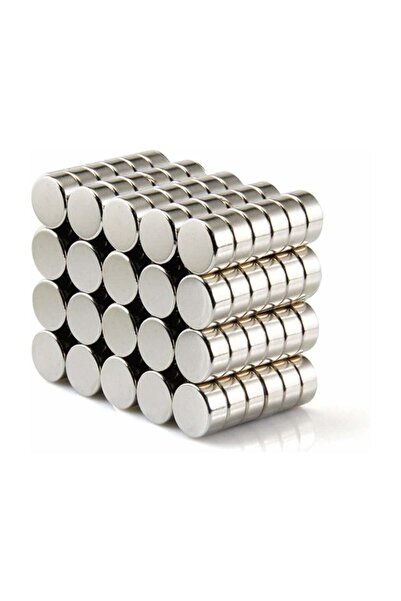 Magical Magnet 50 Adet 8mm X 1mm Yuvarlak Güçlü Neodyum Mıknatıs Magnet,