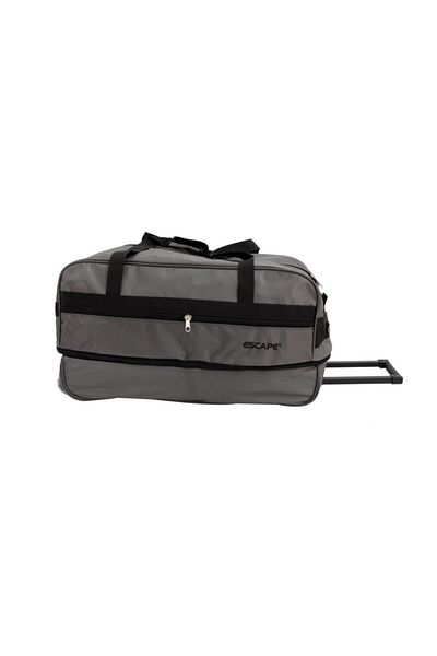 ESCAPE 203 Gray Two-Wheel Checked Travel Bag