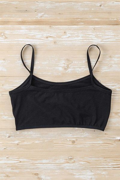 marmara qumasch Set of 3 Black Girls' Cotton Training Bra - Half Tank Top Without Pads