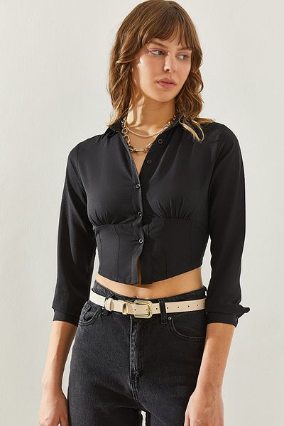 Bianco Lucci Long Sleeve Elastic Women's Shirt -60251271