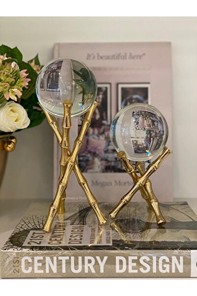 Dekordan House Bambu Ayaklı 2’li Cam Küre