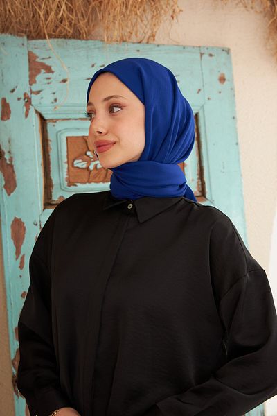 İpekhan Rise βαμβακερό σάλι Klein Blue 9500-17