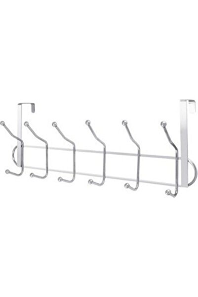 ZERAFET Kapı Arkası Askılığı 12 Kancalı Paslanmaz Krom