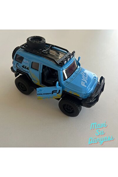 mavi su dünyası Çek Bırak Metal Mavi Renk Araba 4x4 Offroad Jeep Kapılar Açıl...