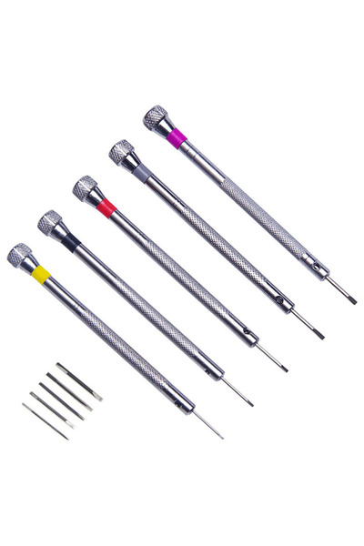 Saatse 5 Adet Küçük Tornavida Seti Hassas Saat Gözlük Elektronik Tamiri + Yedek Uçlar