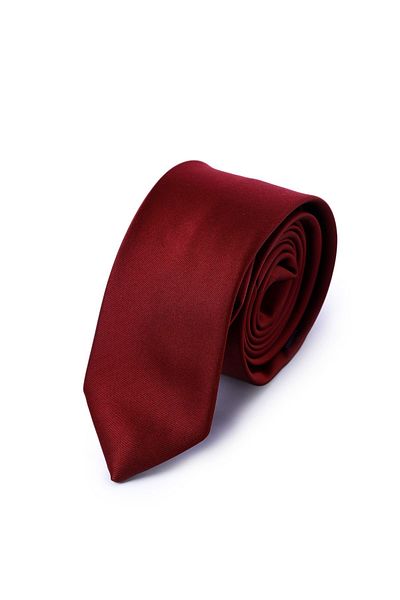 Hatemoğlu Claret Red Micro Tie - Απλό Κλασικό Σχέδιο