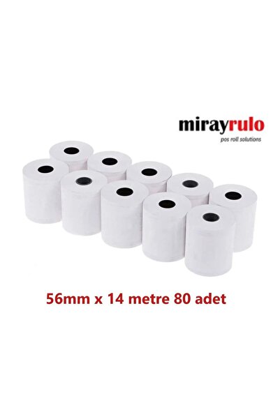 MİRAY 56mmx14metre Termal Pos Rulosu 80 Adet