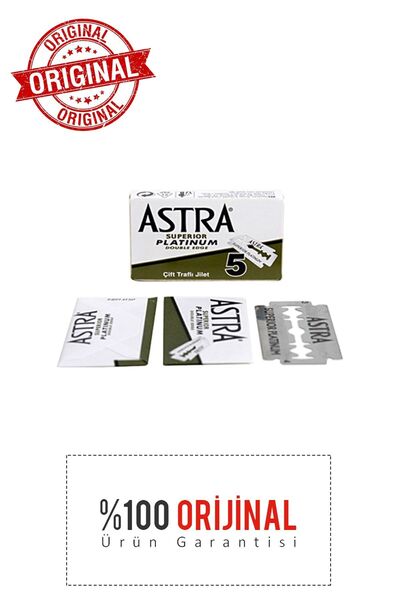 Derby 5 Paket 25 Adet Astra Superior Platinum Tıraş Bıçağı Tam Bıçak Jilet