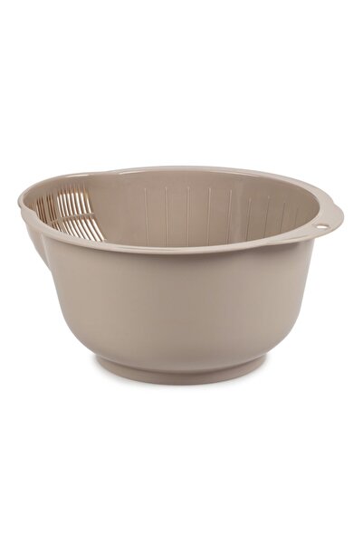 Bora Plastik Pirinç Süzgeci Büyük 3,5 Litre Bo433 Bej Renk